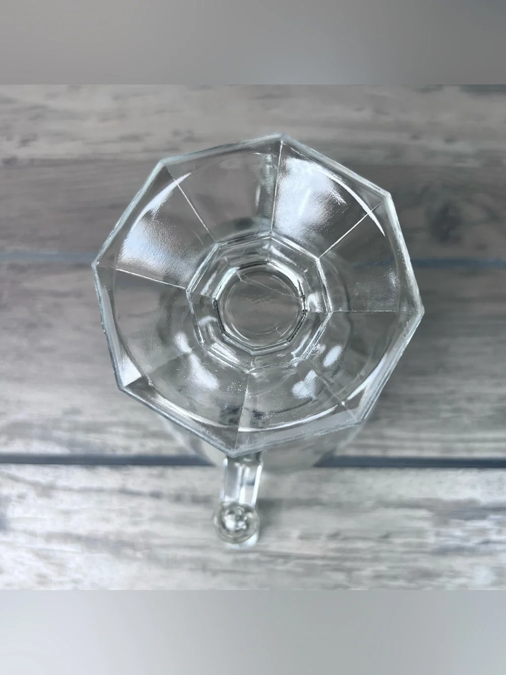 Jeannette Vintage Baltimore Pear‎ Footed Sugar Bowl Lid Clear Pressed Glass